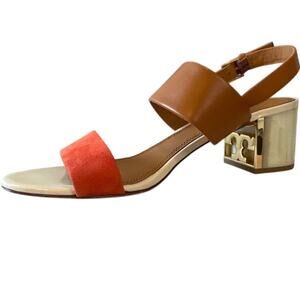 Tory Burch Gigi Colorblock Block Heel Sandals 10.5